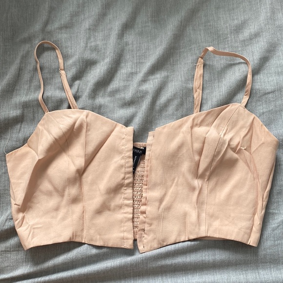 nude corset cropped tank - Picture 1 of 3